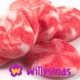 Monedas de fresa con nata de caramelo de goma